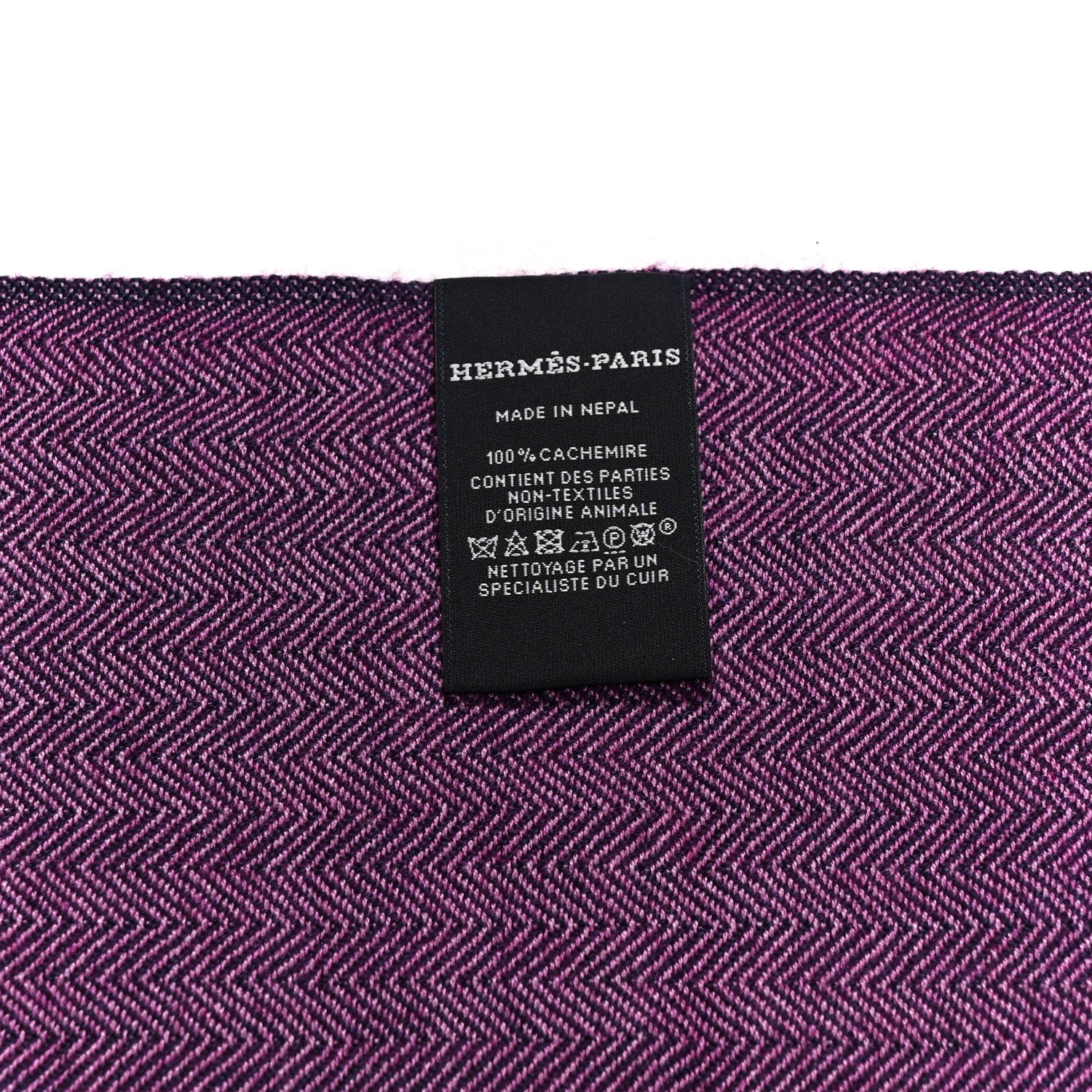 Hermes Cashmere Colorblock Himalaya Artisanale Muffler 3 of 5