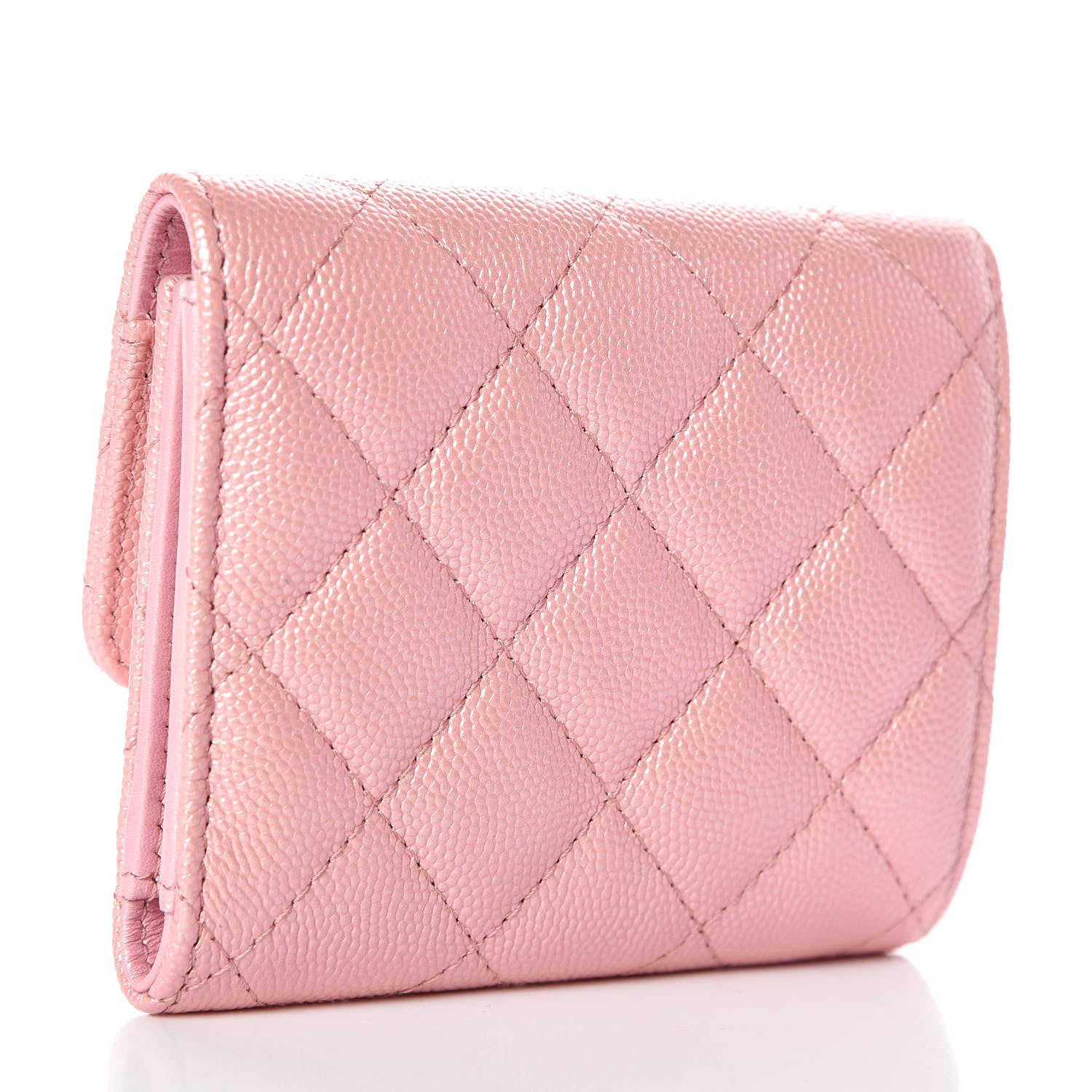 Chanel Iridescent Caviar Quilted Small Flap Wallet Rose Pink 3 of 9