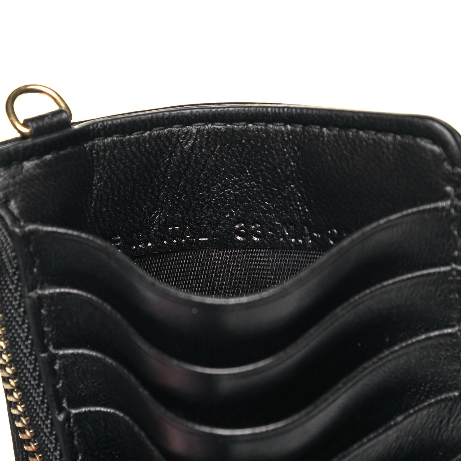 Christian Dior Lambskin Cannage Studded Lady Dior Zip Card Holder Black 7 of 7