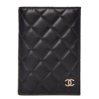 Chanel Lambskin Quilted Passport Holder Black 1 of 8