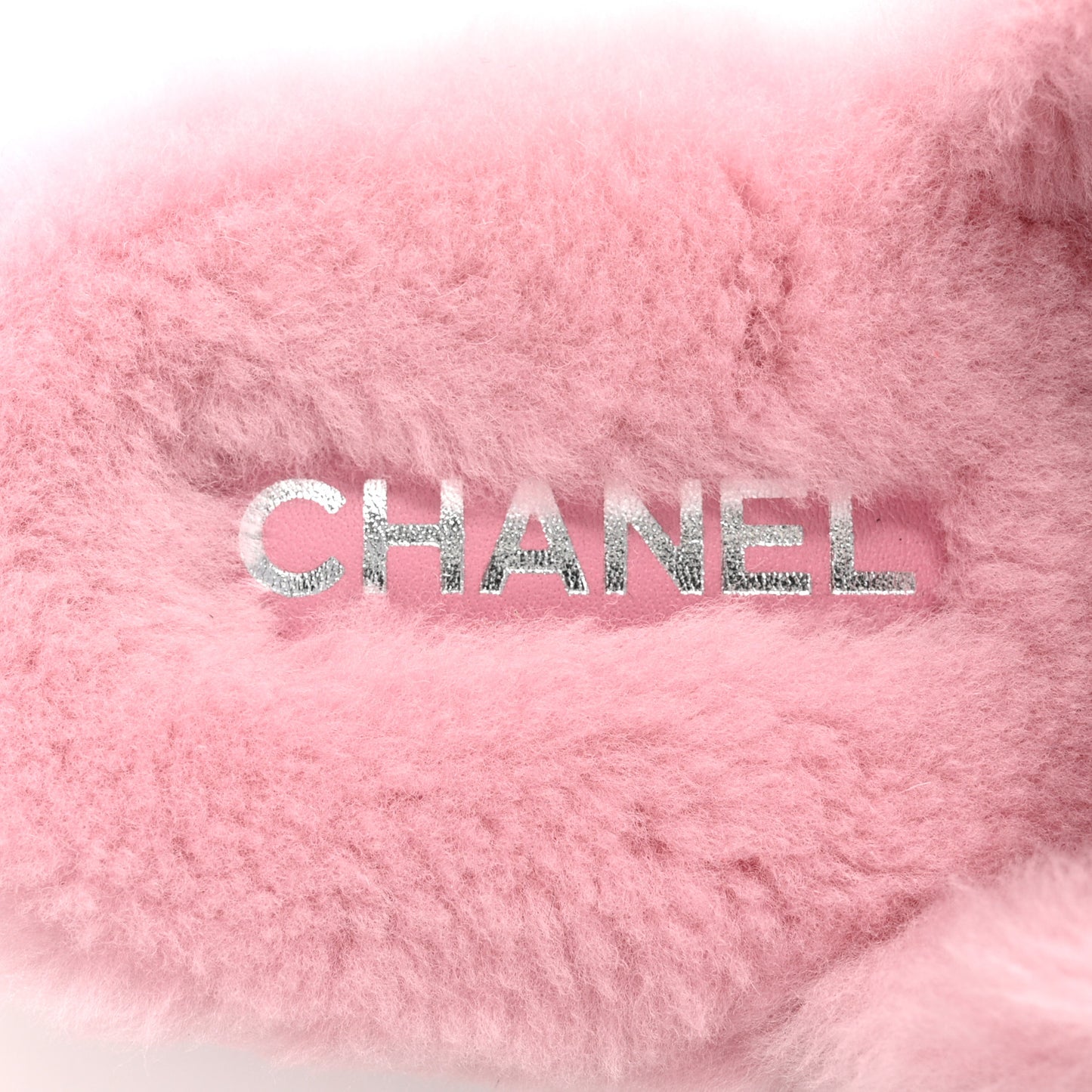 Shearling CC Flat Mules 37 Pink