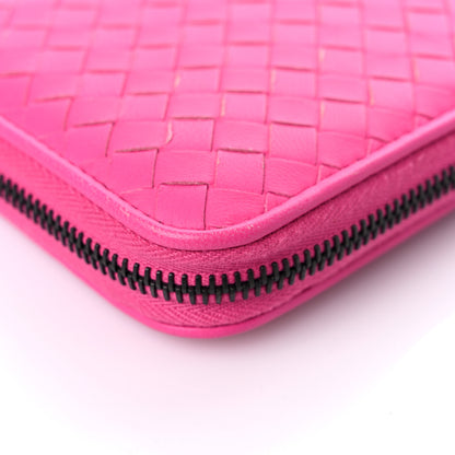 Bottega Veneta Nappa Intrecciato Zip Around Wallet Pink 16 of 17