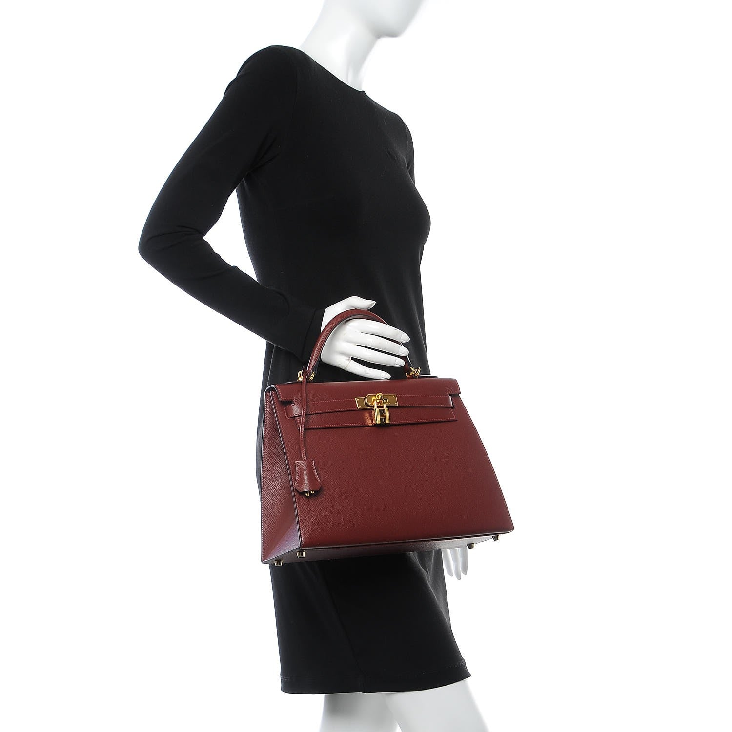 Hermes Epsom Kelly Sellier 32 Rouge H 2 of 12