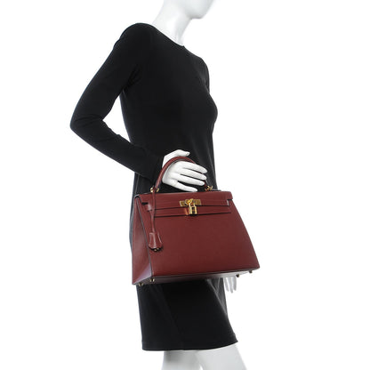 Hermes Epsom Kelly Sellier 32 Rouge H 2 of 12
