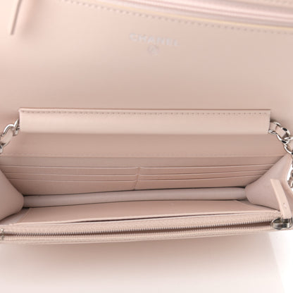 Chanel Caviar Quilted Vintage Mademoiselle Wallet On Chain WOC Beige 5 of 10