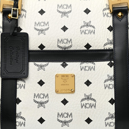 MCM Visetos Shopper Tote White 6 of 11