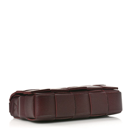 Bottega Veneta Grained Calfskin Maxi Intrecciato Cassette Crossbody Bag Bordeaux 4 of 9