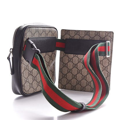 Gucci GG Supreme Monogram Web Belt Bag Black 3 of 11