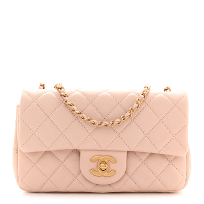 Chanel Lambskin Quilted Mini Rectangular Pearl Crush Flap Light Beige 1 of 11