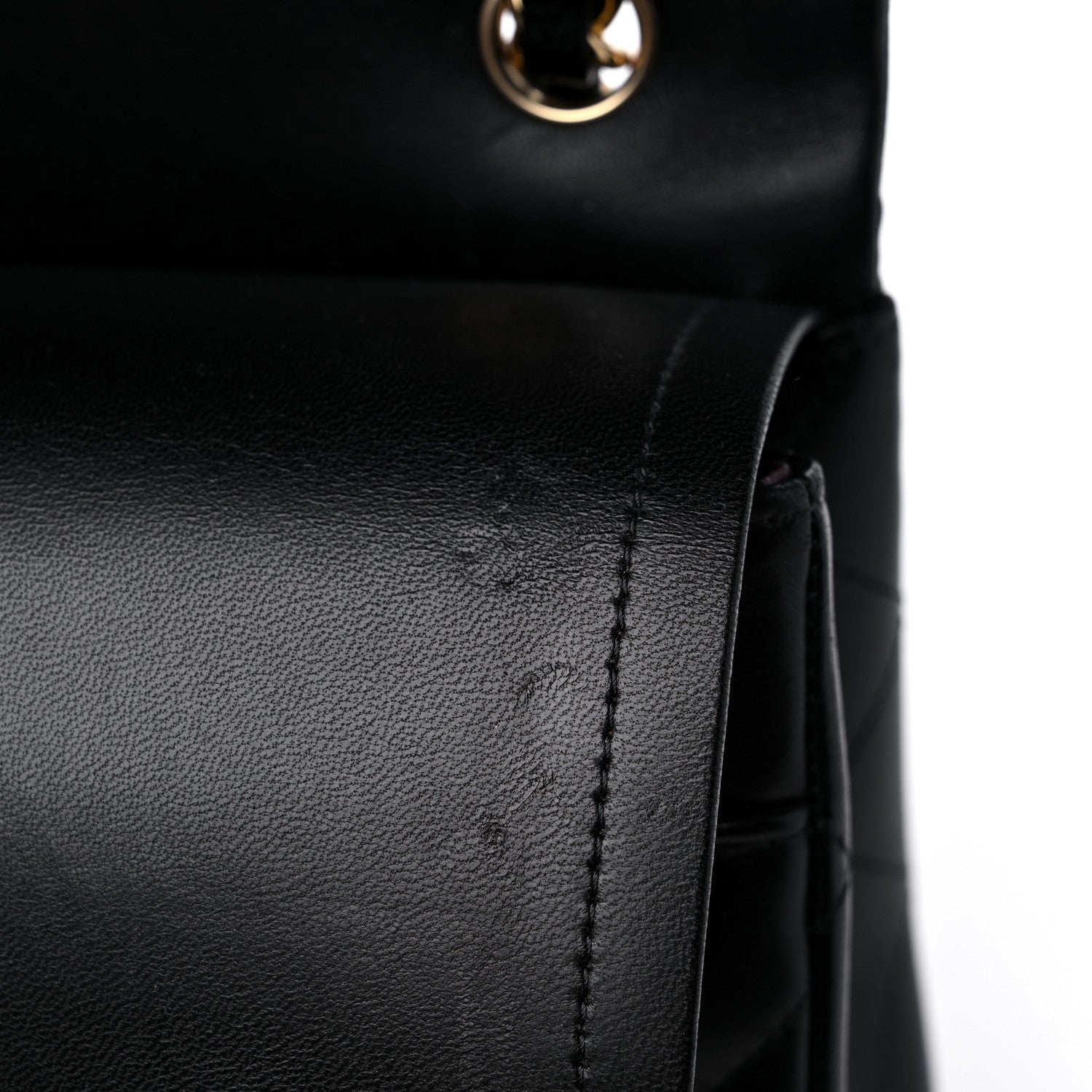 Chanel Lambskin Quilted Jumbo Double Flap Black 14 of 15