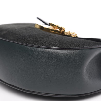 Chloe Suede Smooth Calfskin Drew Shoulder Bag Intense Green 8 of 10