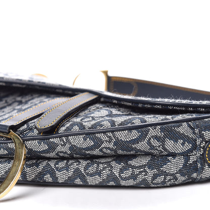 Christian Dior Monogram Saddle Bag Blue 6 of 10