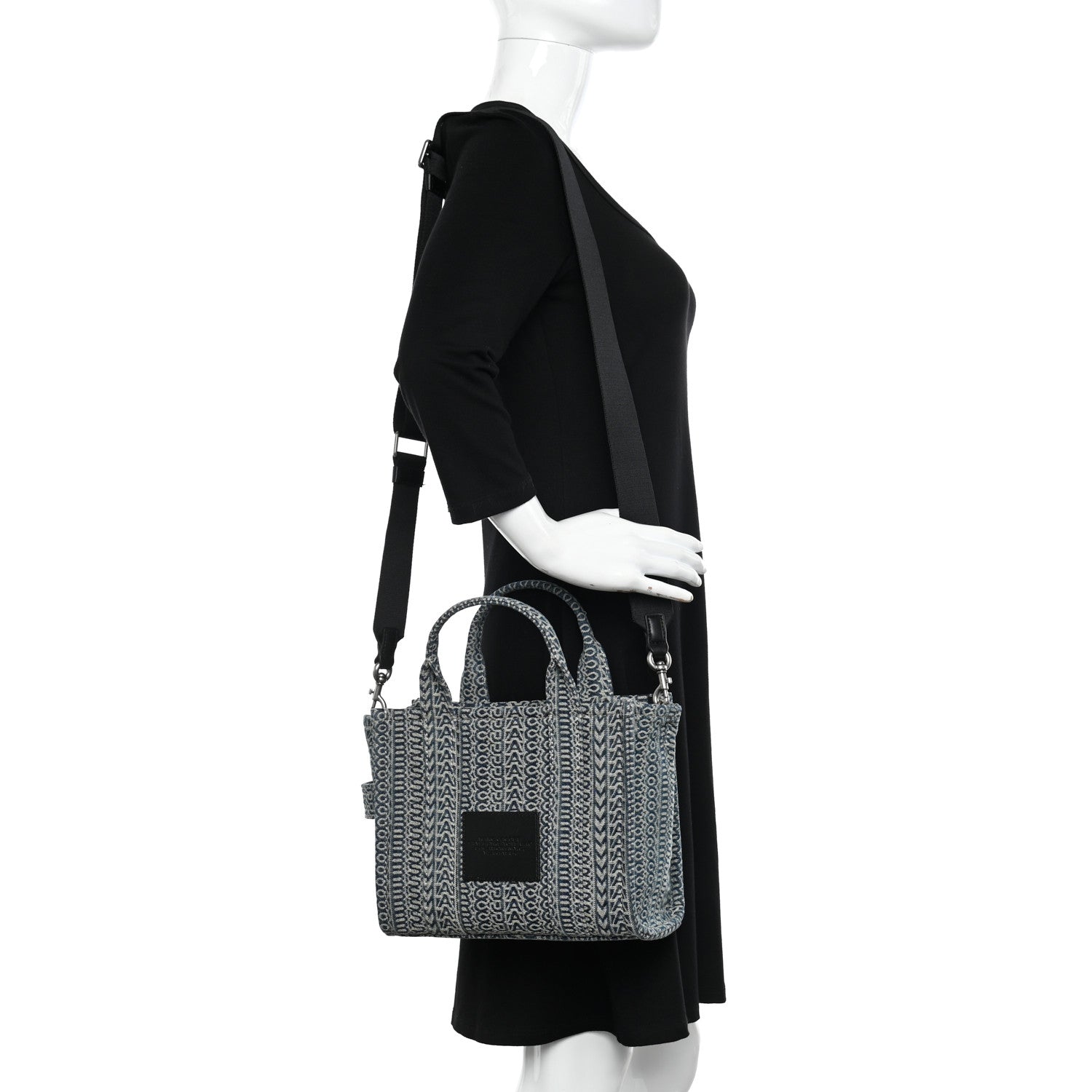 Marc Jacobs Cotton Washed Monogram Denim Medium Tote Bag 2 of 10