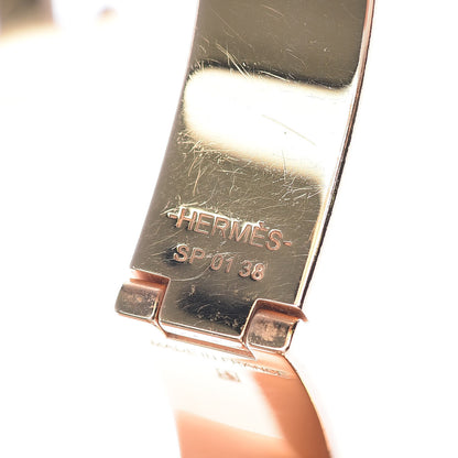 Hermes Enamel Narrow Clic Clac H Bracelet PM Rose Velours 4 of 7
