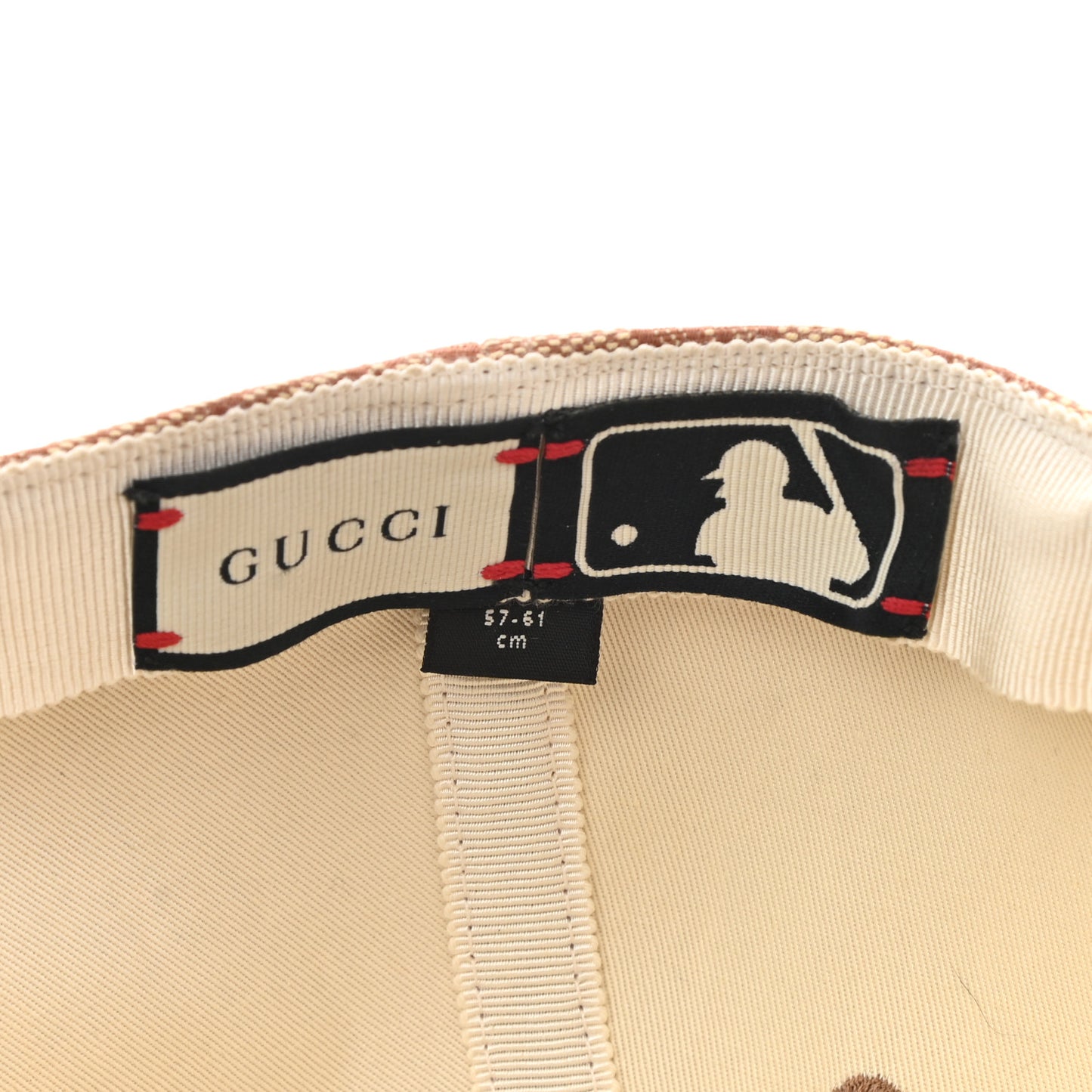 X MLB Monogram NY Yankees Baseball Hat 57-61 Beige Ruggine
