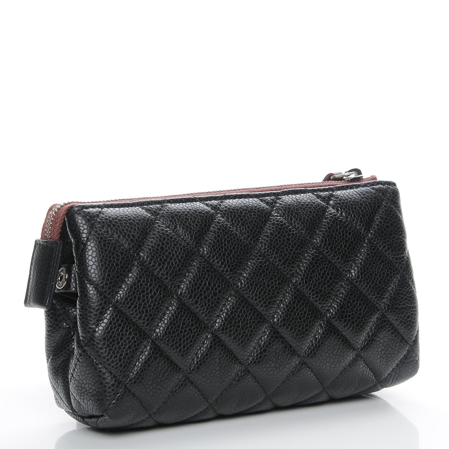Chanel Caviar Quilted Small Cosmetic Case Black 3 of 9