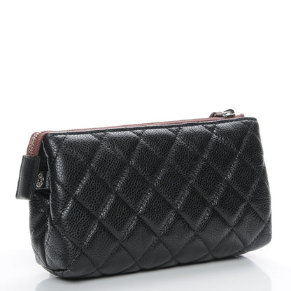 Chanel Caviar Quilted Small Cosmetic Case Black 3 of 9