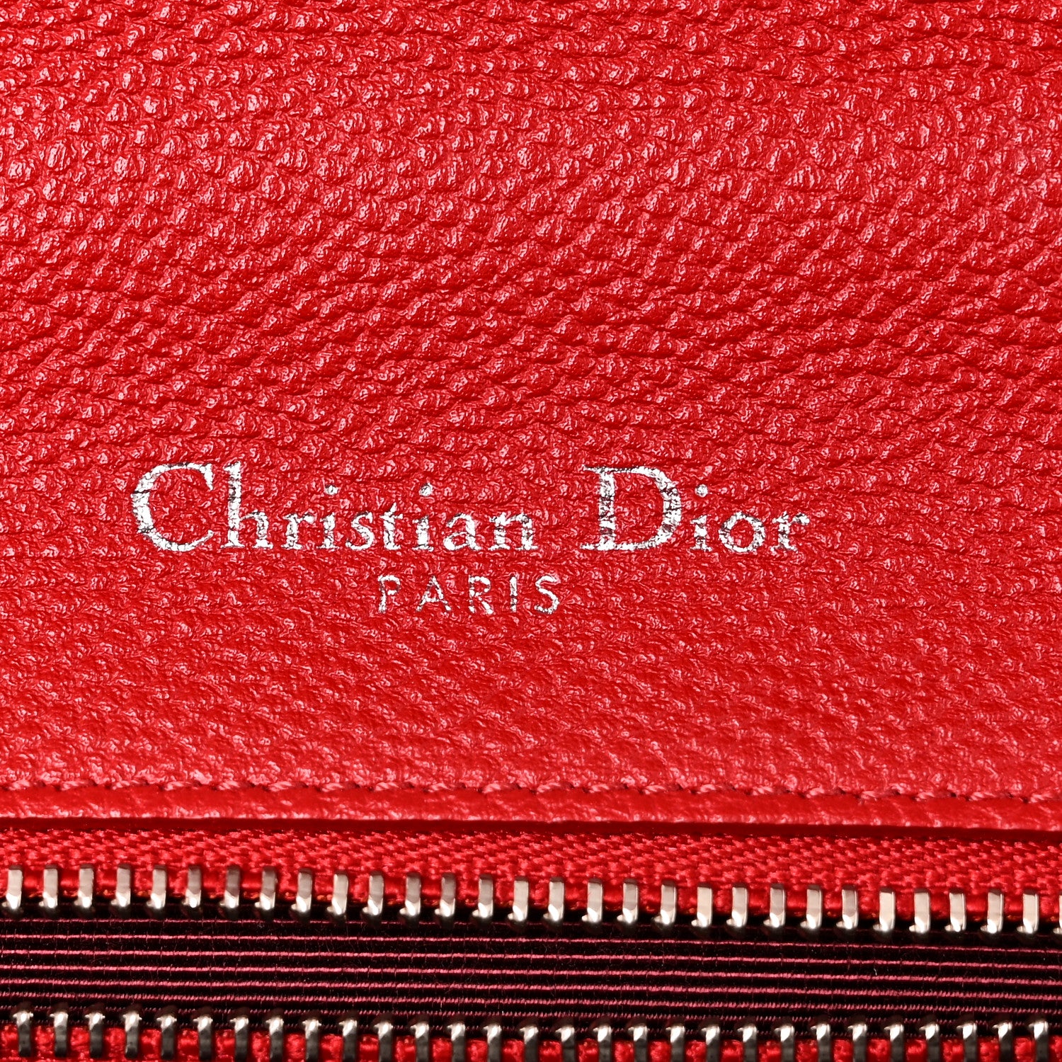 Christian Dior Grained Calfskin Small Diorama Flap Bag Red 6 of 10