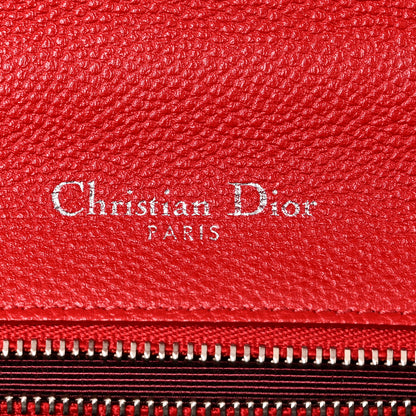 Christian Dior Grained Calfskin Small Diorama Flap Bag Red 6 of 10