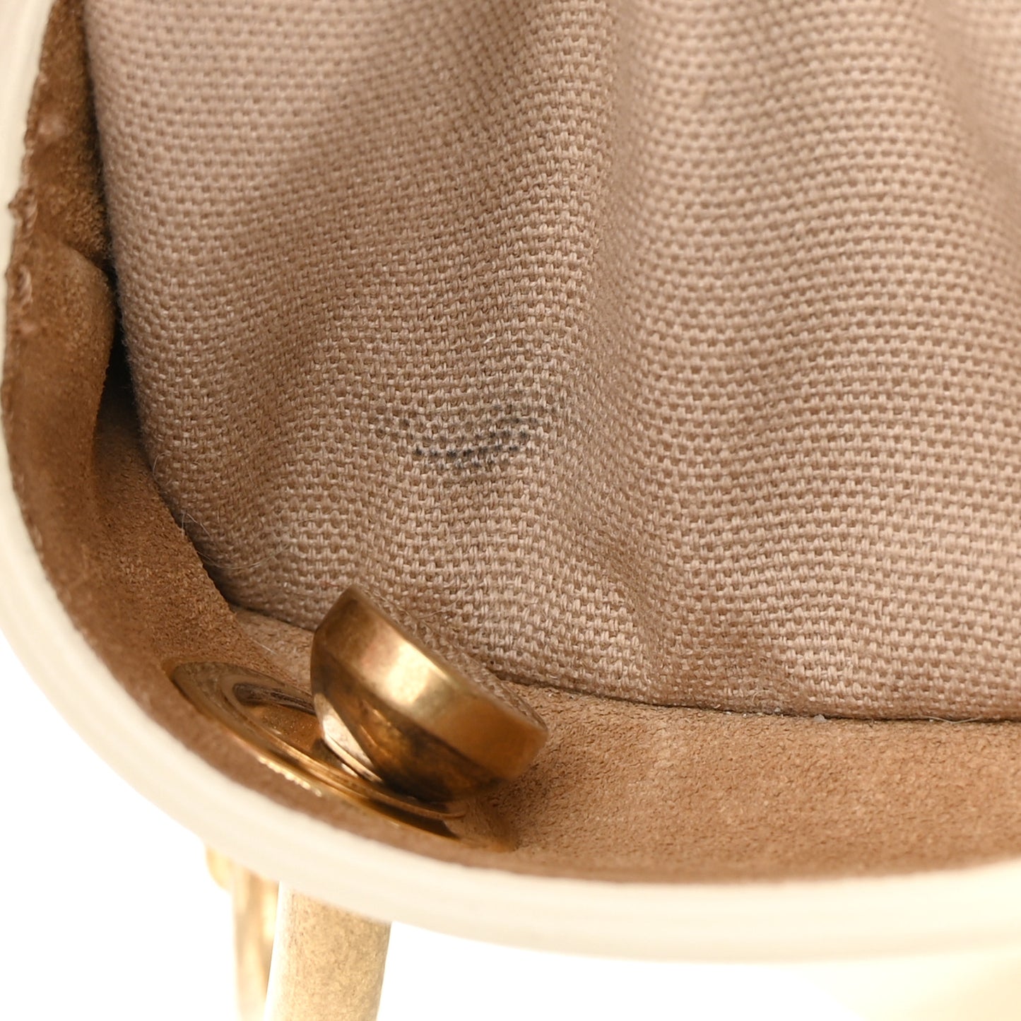 Smooth Calfskin Mini Roy Bucket Bag Natural White