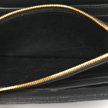 Louis Vuitton Calfskin Love Lock New Wave Long Wallet Black 6 of 10
