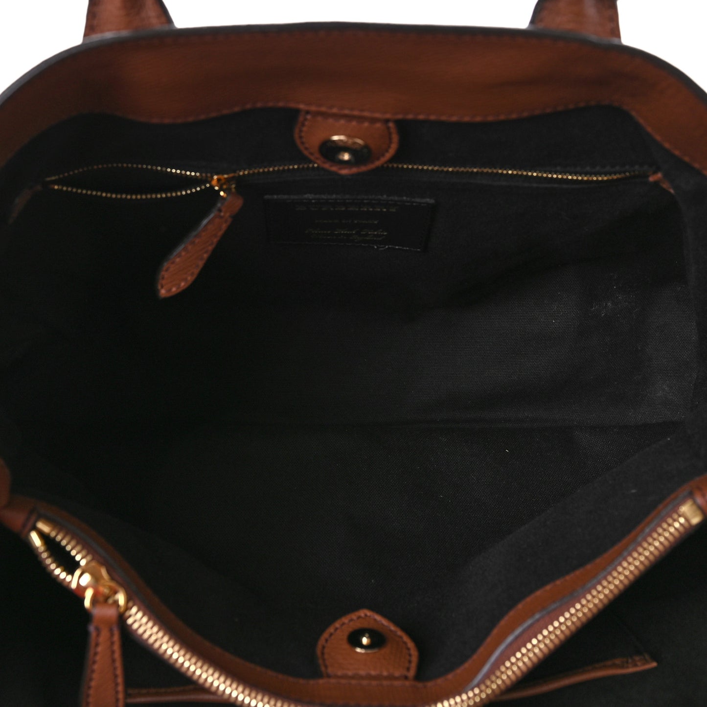 Grainy Calfskin House Check Large Banner Tote Tan