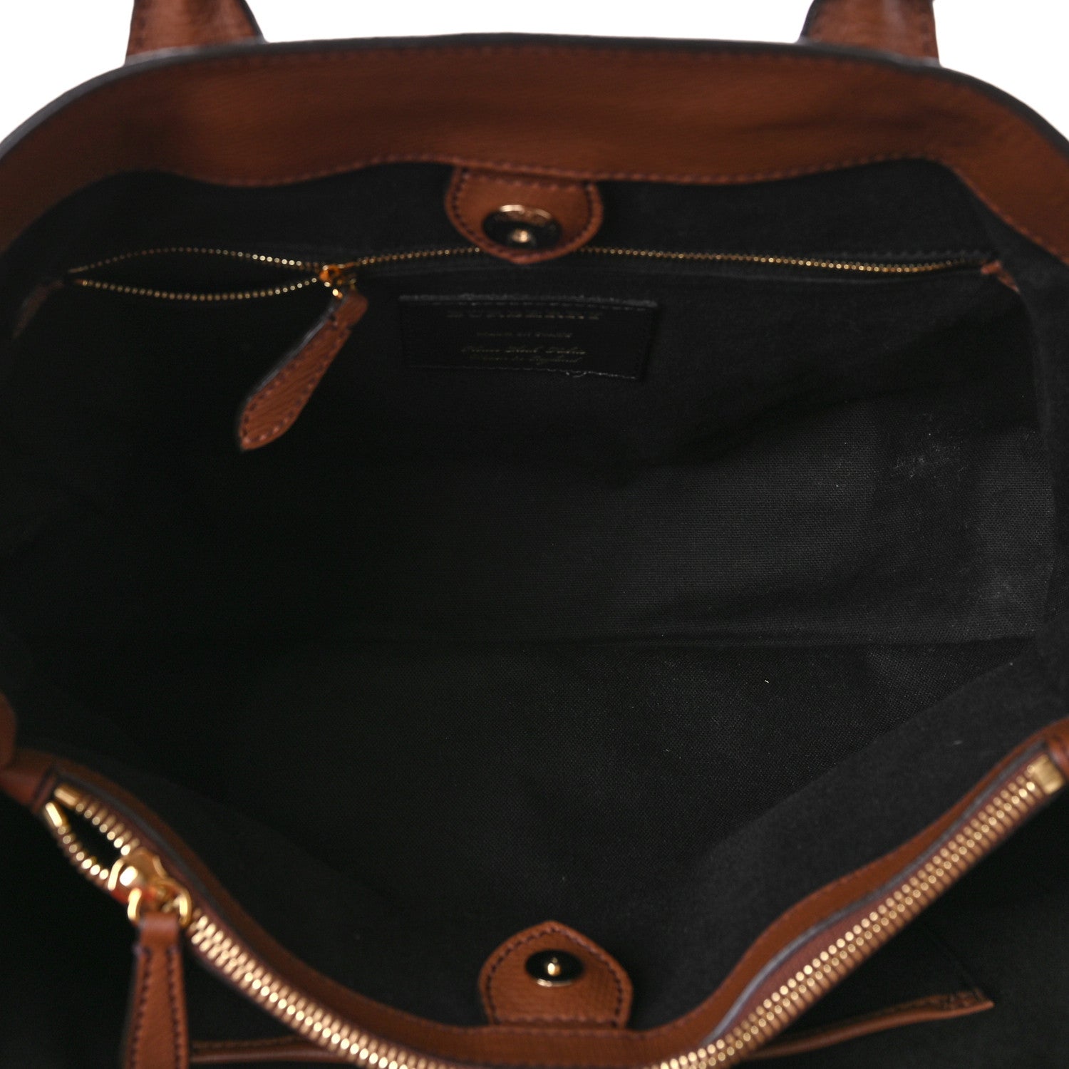 Burberry Grainy Calfskin House Check Large Banner Tote Tan 5 of 9