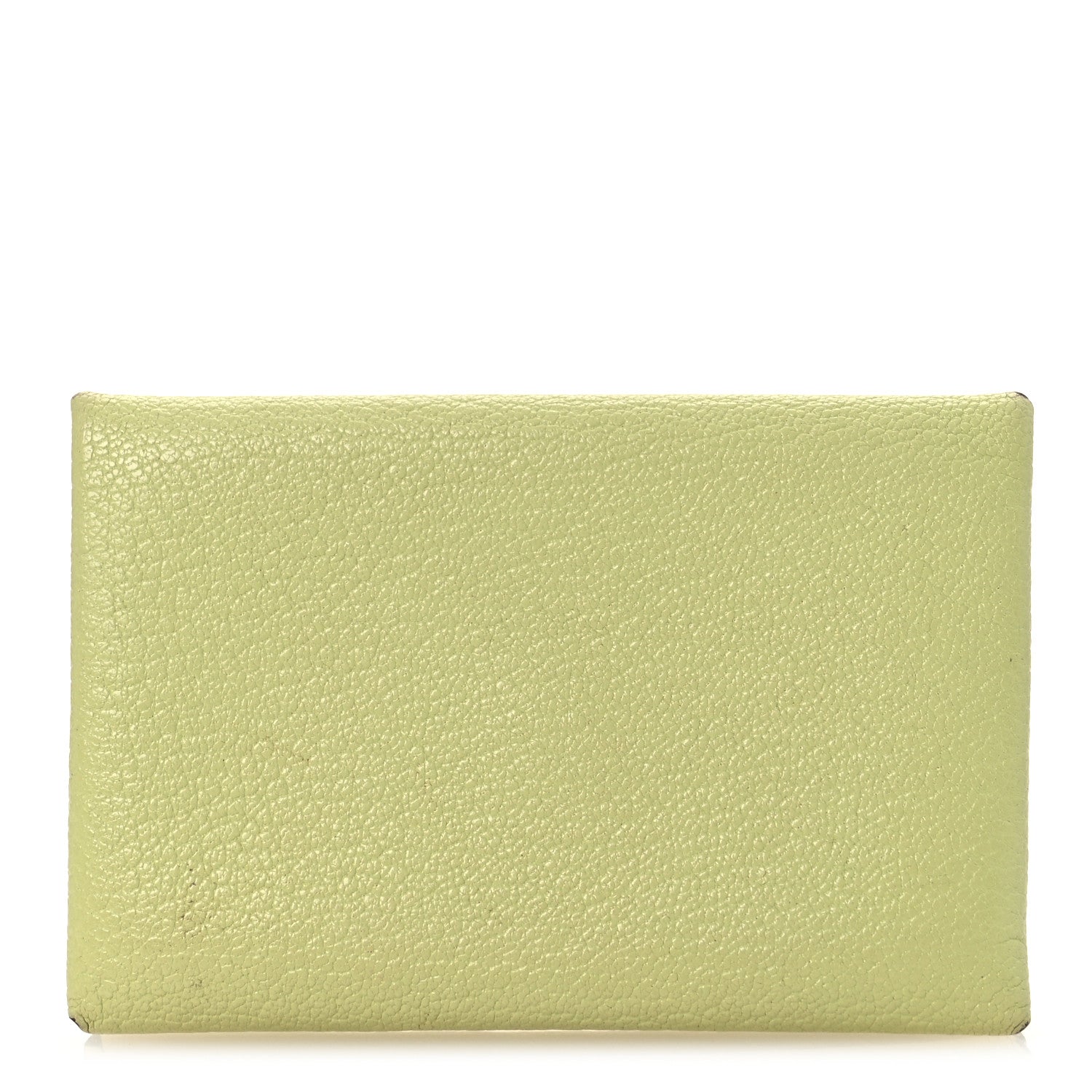 Hermes Chevre Mysore Calvi Card Case Jaune Bourgeon 1 of 11