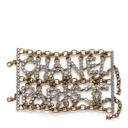 Chanel Crystal City of Lights Letter Chain Bracelet Gold 1 of 5