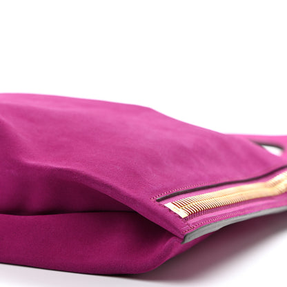 Tom Ford Suede Large Alix Padlock Zip Shoulder Bag Fuchsia 11 of 11