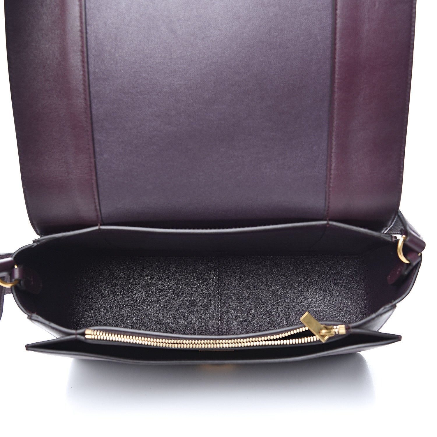 Celine Shiny Smooth Calfskin Medium Frame Shoulder Bag Velvet Desert 4 of 11