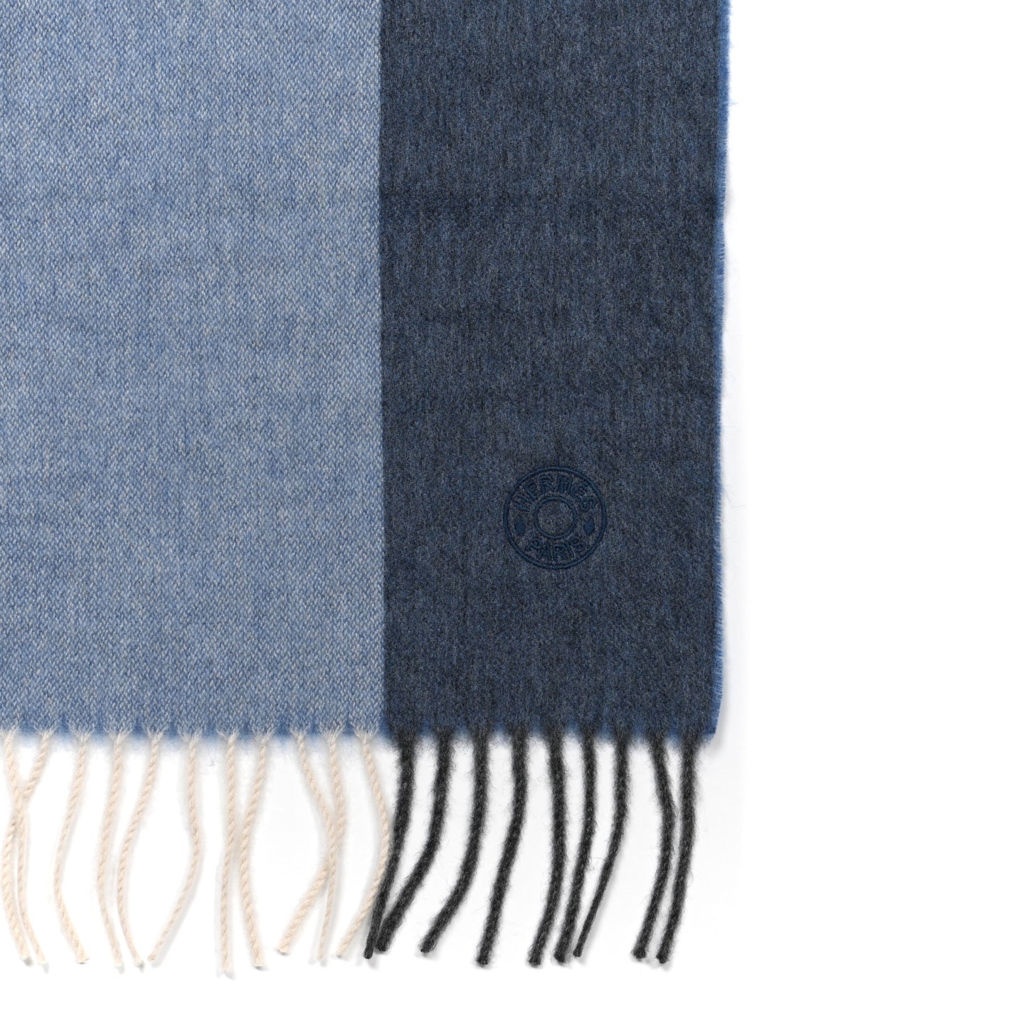 Cashmere Clou de Selle Stole Scarf Gris Chine