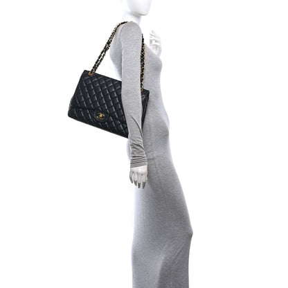 Chanel Lambskin Quilted Maxi Single Flap Black 2 of 11