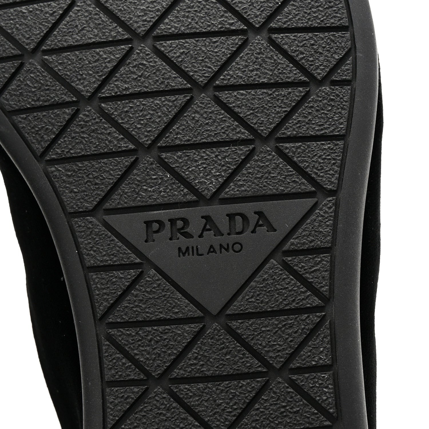 Prada Velvet Mens Slip On Loafers 8 Black 7 of 10