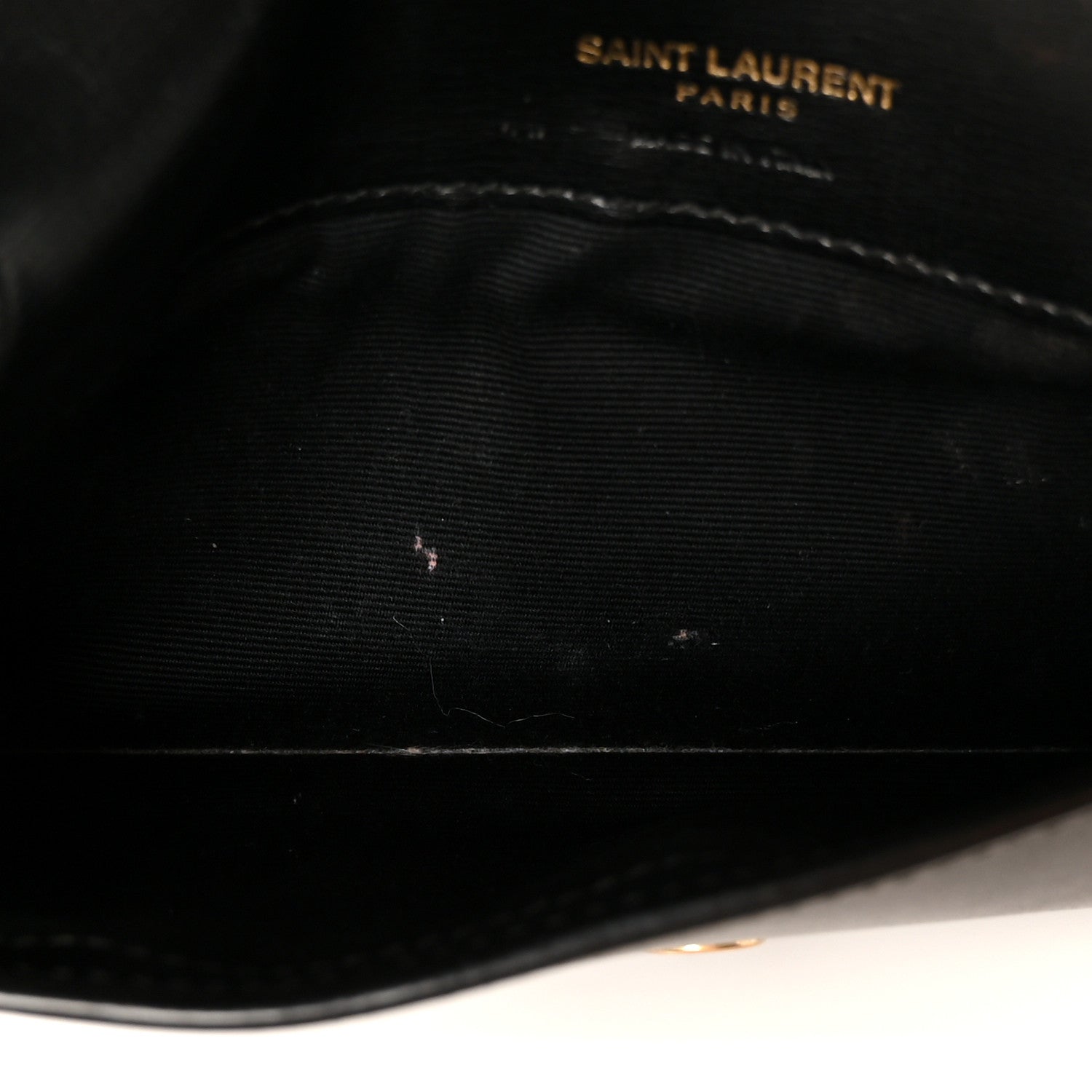 Saint Laurent Grained Calfskin Monogram Phone Holder Crossbody Black 5 of 11