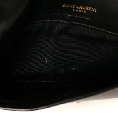 Saint Laurent Grained Calfskin Monogram Phone Holder Crossbody Black 5 of 11