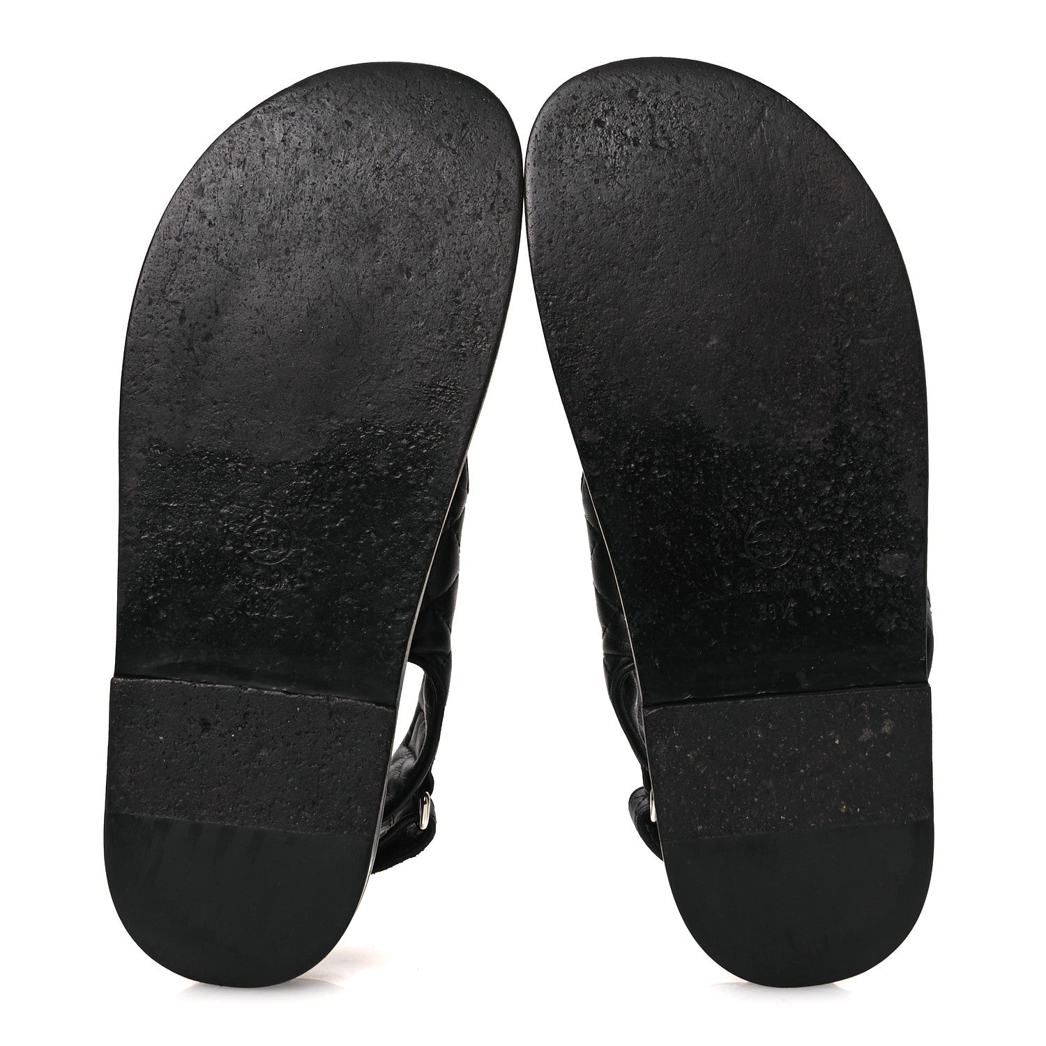Chanel Lambskin Quilted Velcro Dad Sandals 38.5 So Black 7 of 15