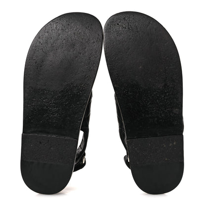 Chanel Lambskin Quilted Velcro Dad Sandals 38.5 So Black 7 of 15