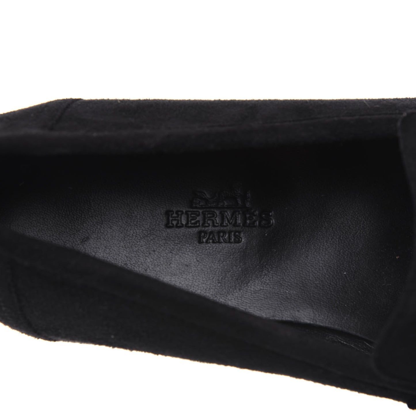 Suede Goatskin Mens Paris Loafers 40 Black