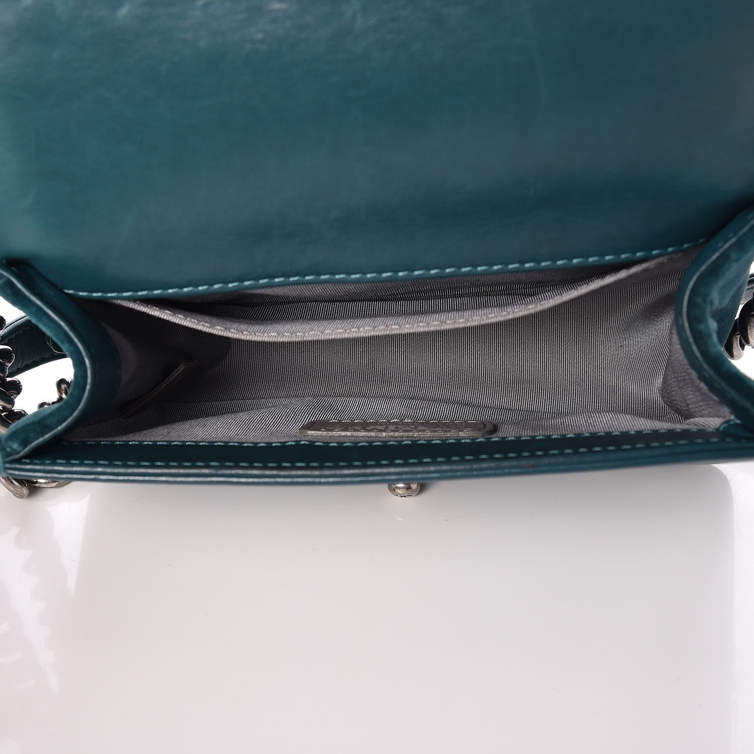 Chanel Velvet Quilted Small Boy Flap Turquoise 5 of 8