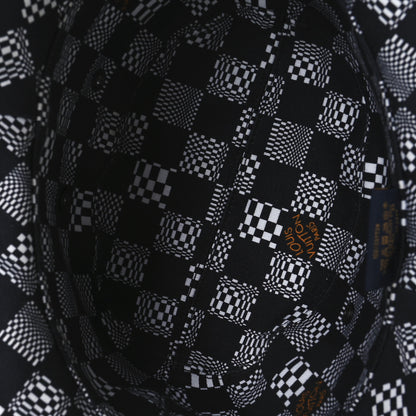 Louis Vuitton Cotton Damier Distorted Reversible Bucket Hat Black 12 of 15