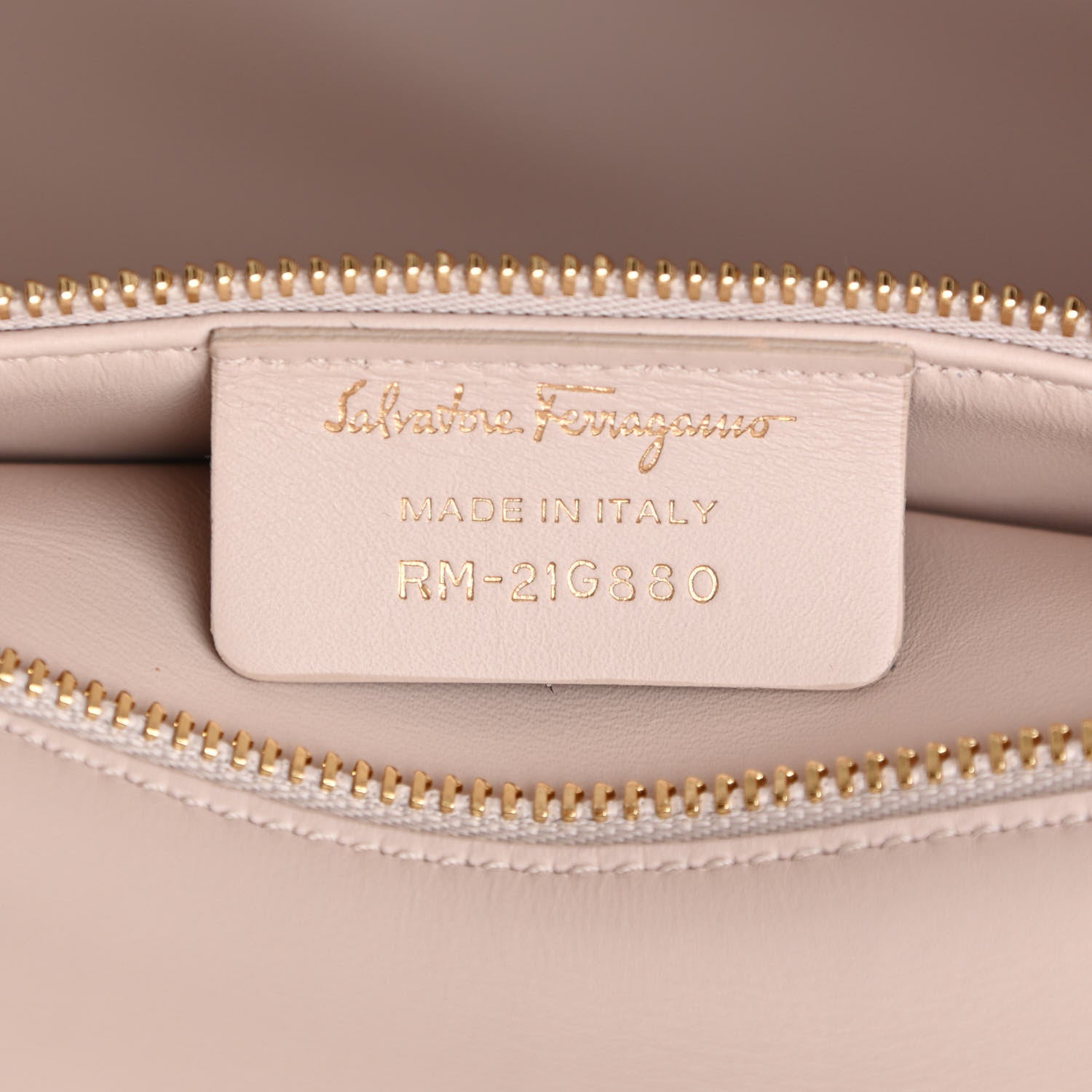 Salvatore Ferragamo Calfskin Sofia Rainbow Top Handle Bag Moka 6 of 11