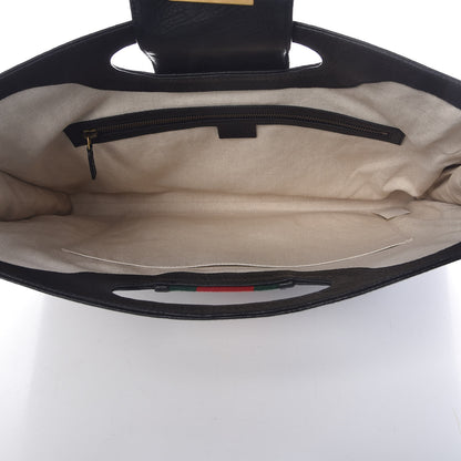Gucci Calfskin Web Padlock Tote Black 6 of 8
