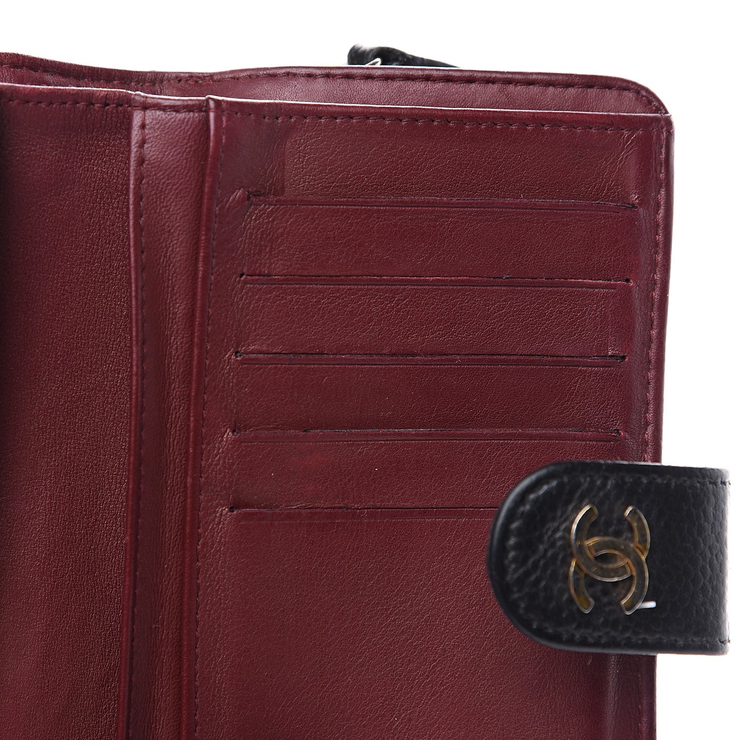 Caviar Quilted CC French Wallet Black