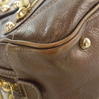 Gucci Leather Capri Small Bowler Bronze 8 of 11