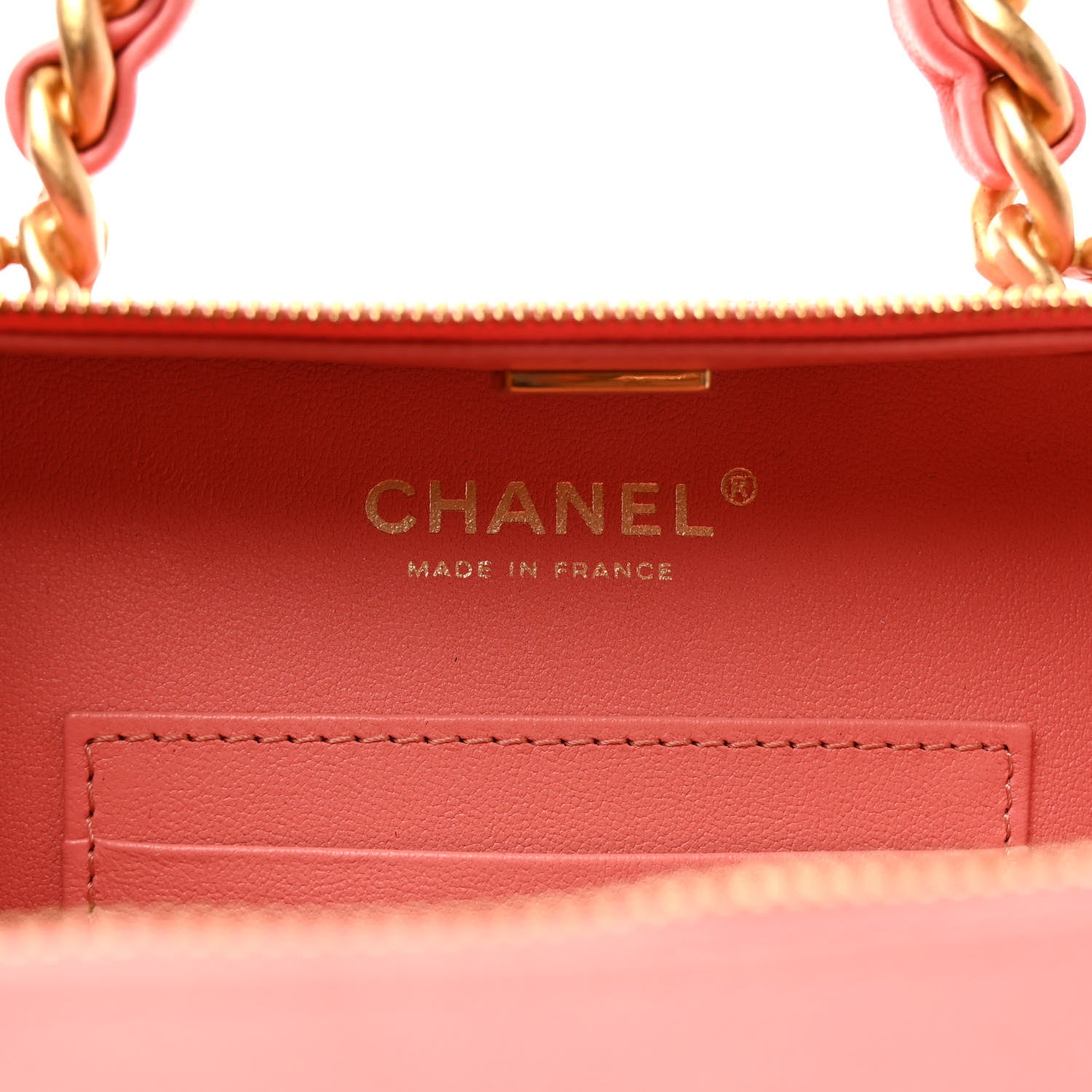 Chanel Lambskin Quilted Top Handle Small Vanity Case Pink 6 of 8