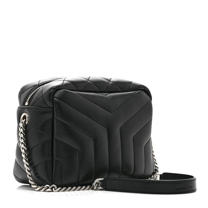 Saint Laurent Calfskin Y Quilted Monogram Small Loulou Bowling Bag Black 3 of 11