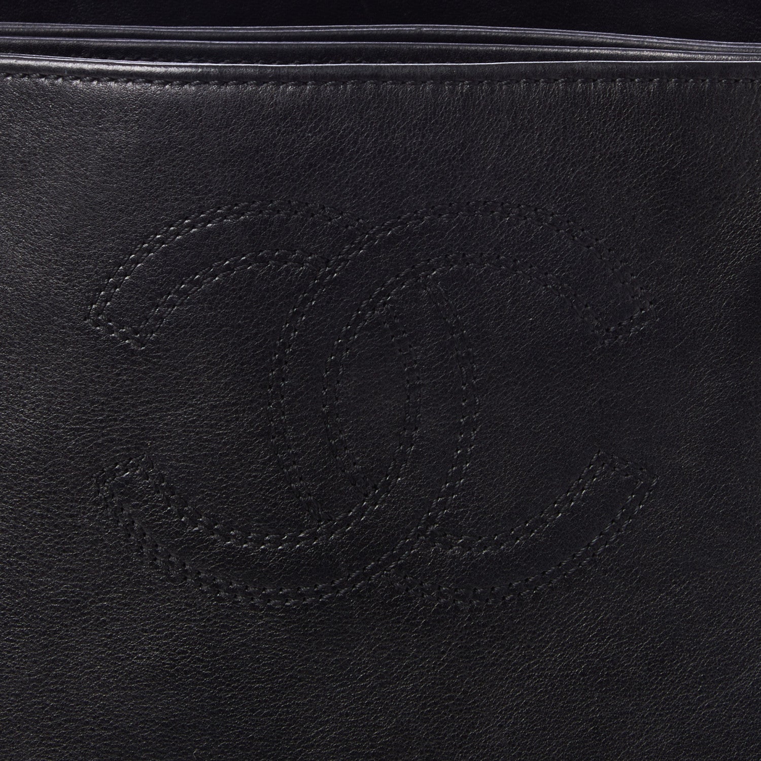Chanel Lambskin CC Tote Black 7 of 9