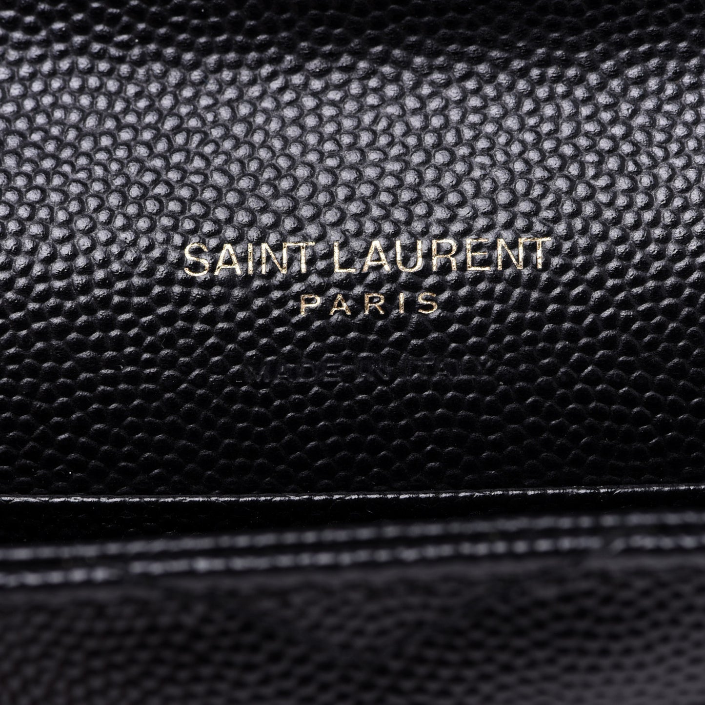 Grain De Poudre Matelasse Chevron Small Monogram Envelope Wallet Black