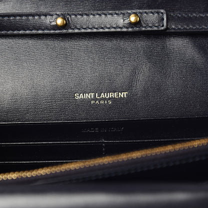 Saint Laurent Smooth Calfskin Monogram Sulpice Chain Wallet Marine 5 of 9